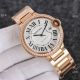 Swiss 2824 Cartier Ballon Bleu 42mm Single Diamond-set Rose Gold Silver Face (3)_th.jpg